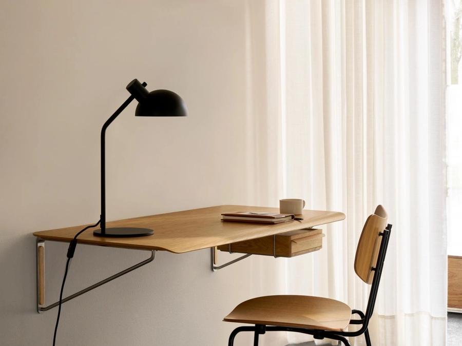AB019 Wall Desk by Anker Bak for Carl Hansen & Søn, shown as a wall-mounted desk in oak veneer