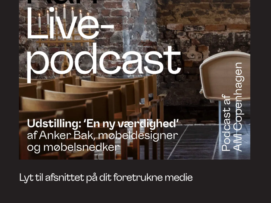 Design Kan live podcast graphic for En ny værdighed by Anker Bak