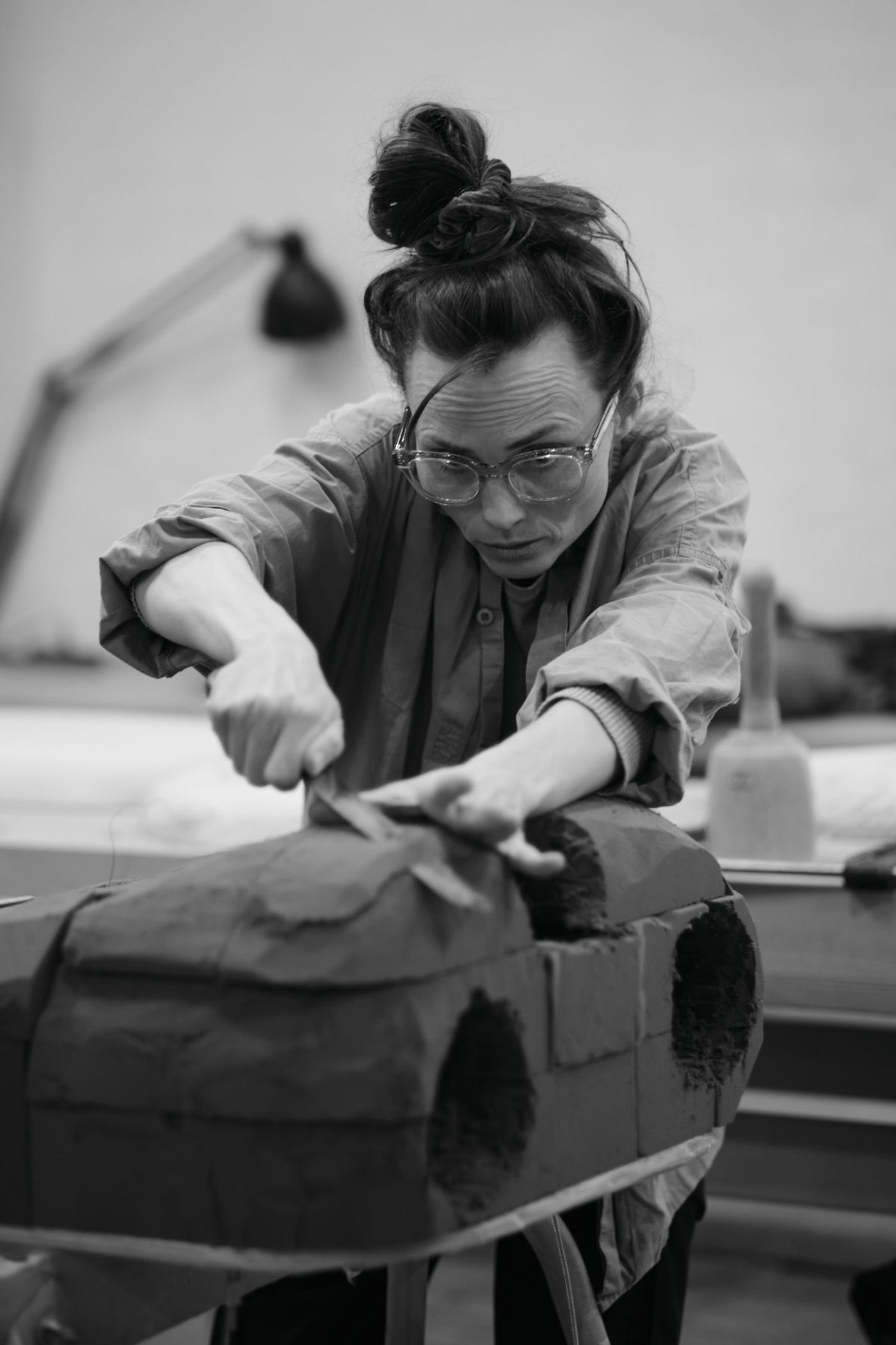 A photograph documenting the process behind the 'The Furniture We Need' exhibition at Ankerbak.