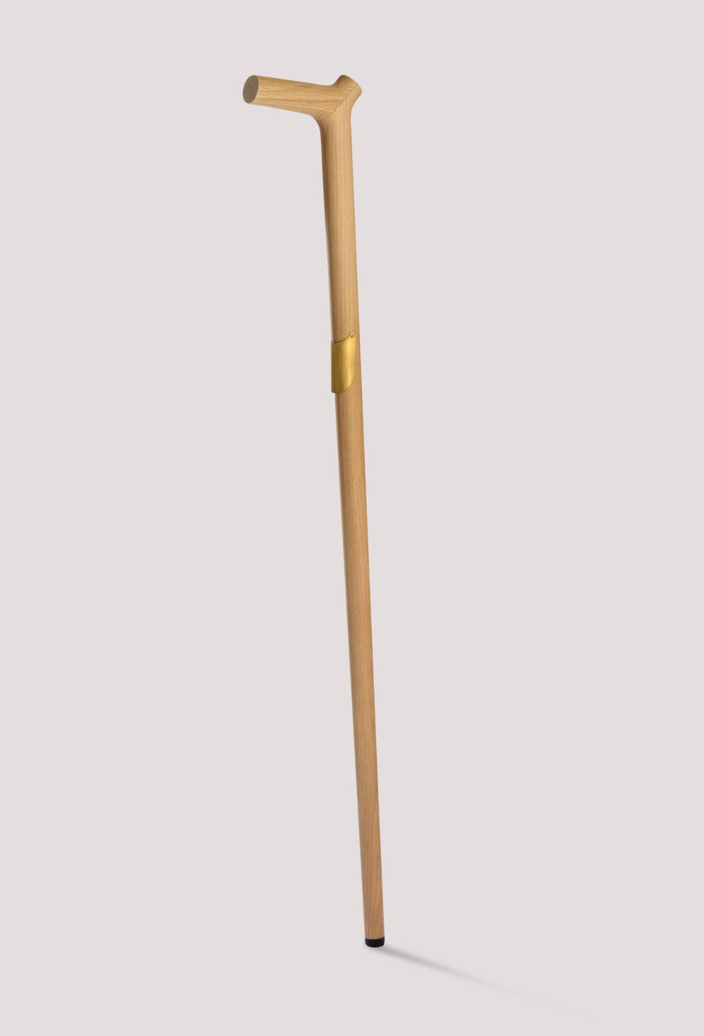 Nyttig functional oak cane with ergonomic handle designed by Anker Bak