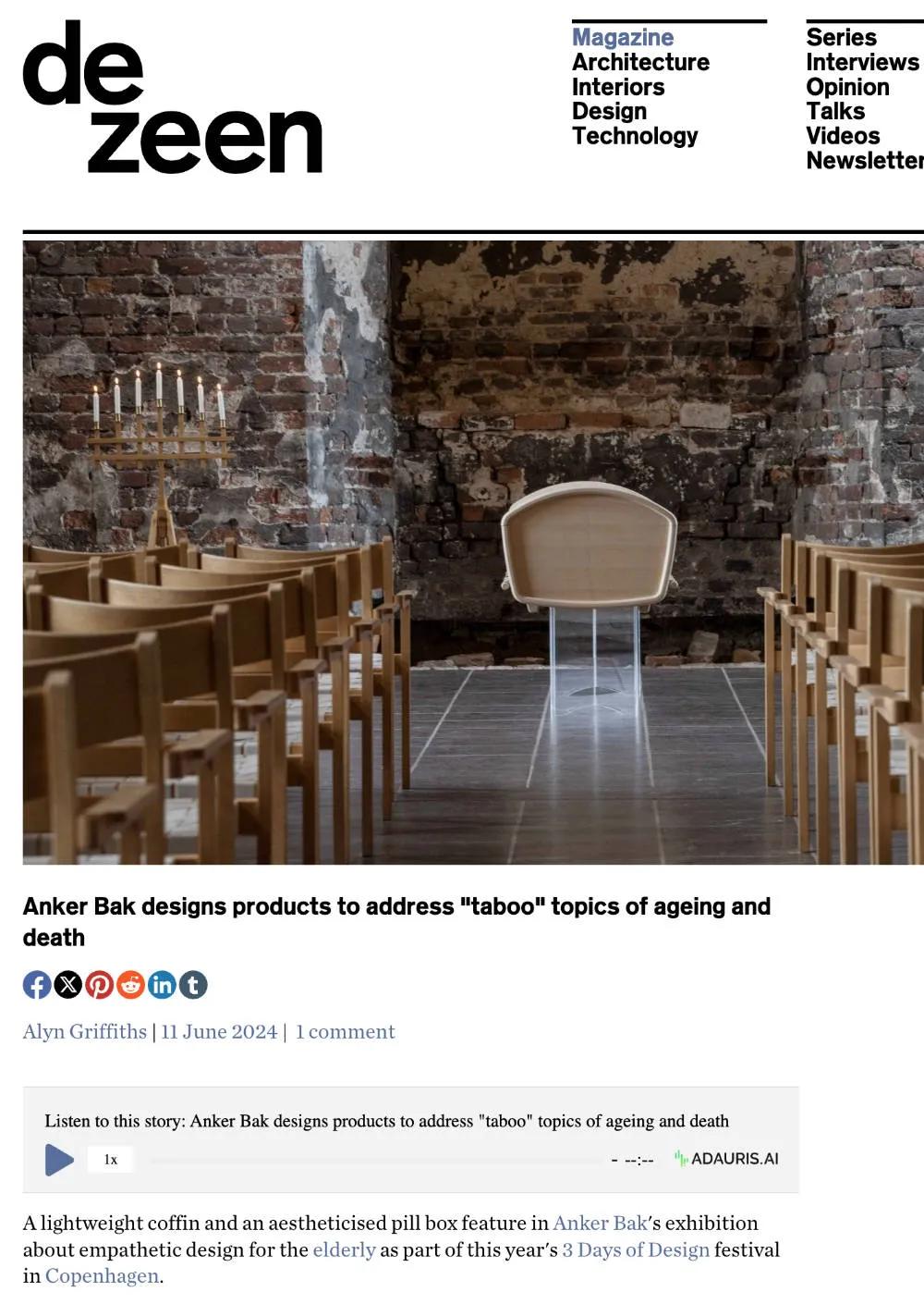 Screenshot from dezeen