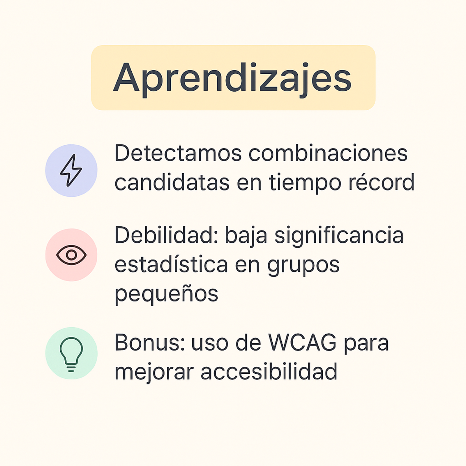 Aprendizajes de los Hallazgos Preliminares