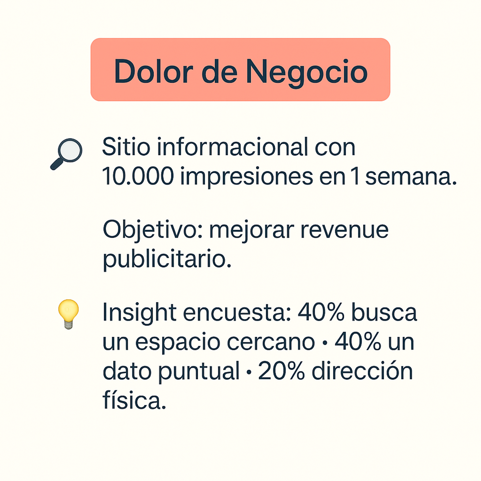 Dolor e Insight de Negocio