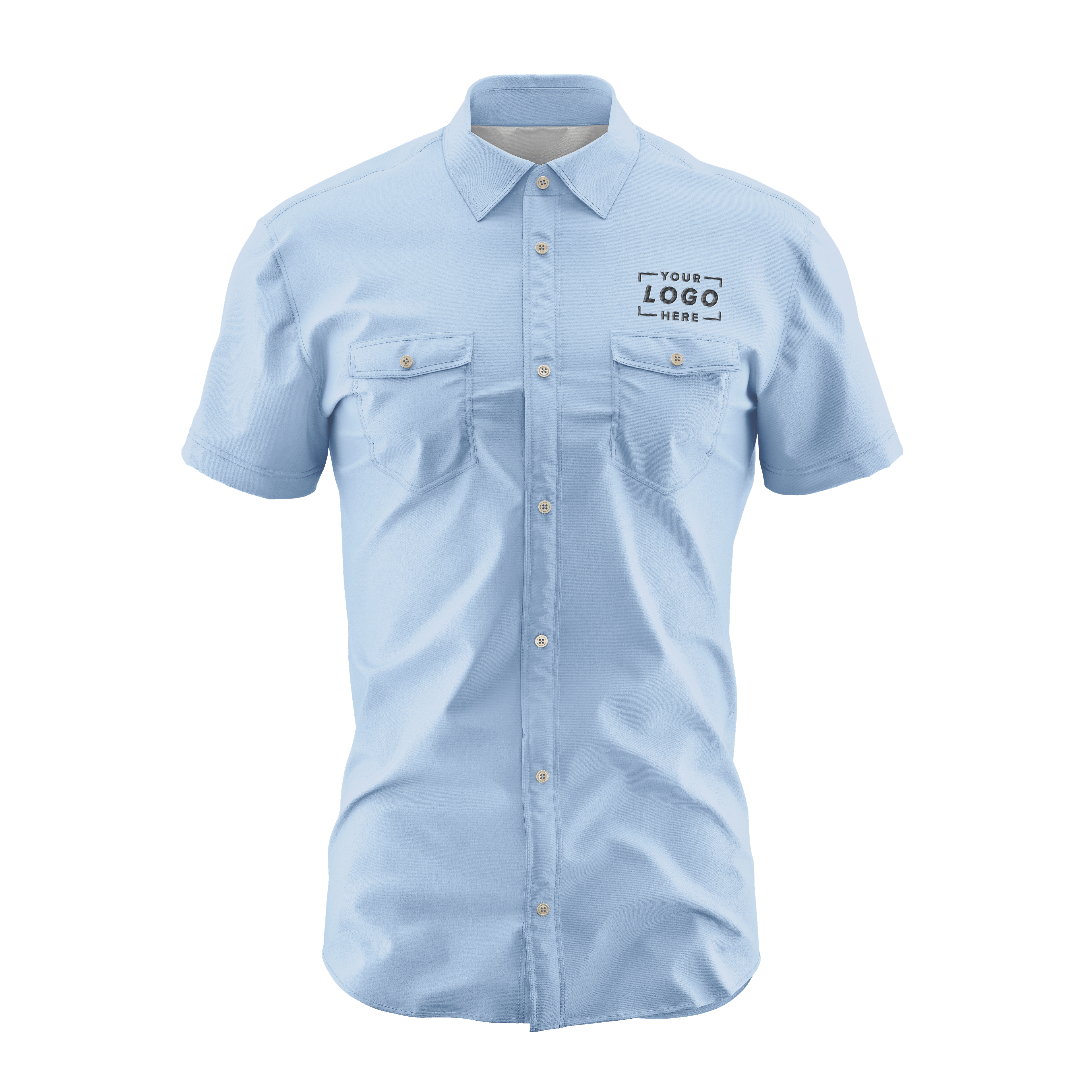 business dress shirts with logo ED1314 Men's Short Sleeve Business Shirt