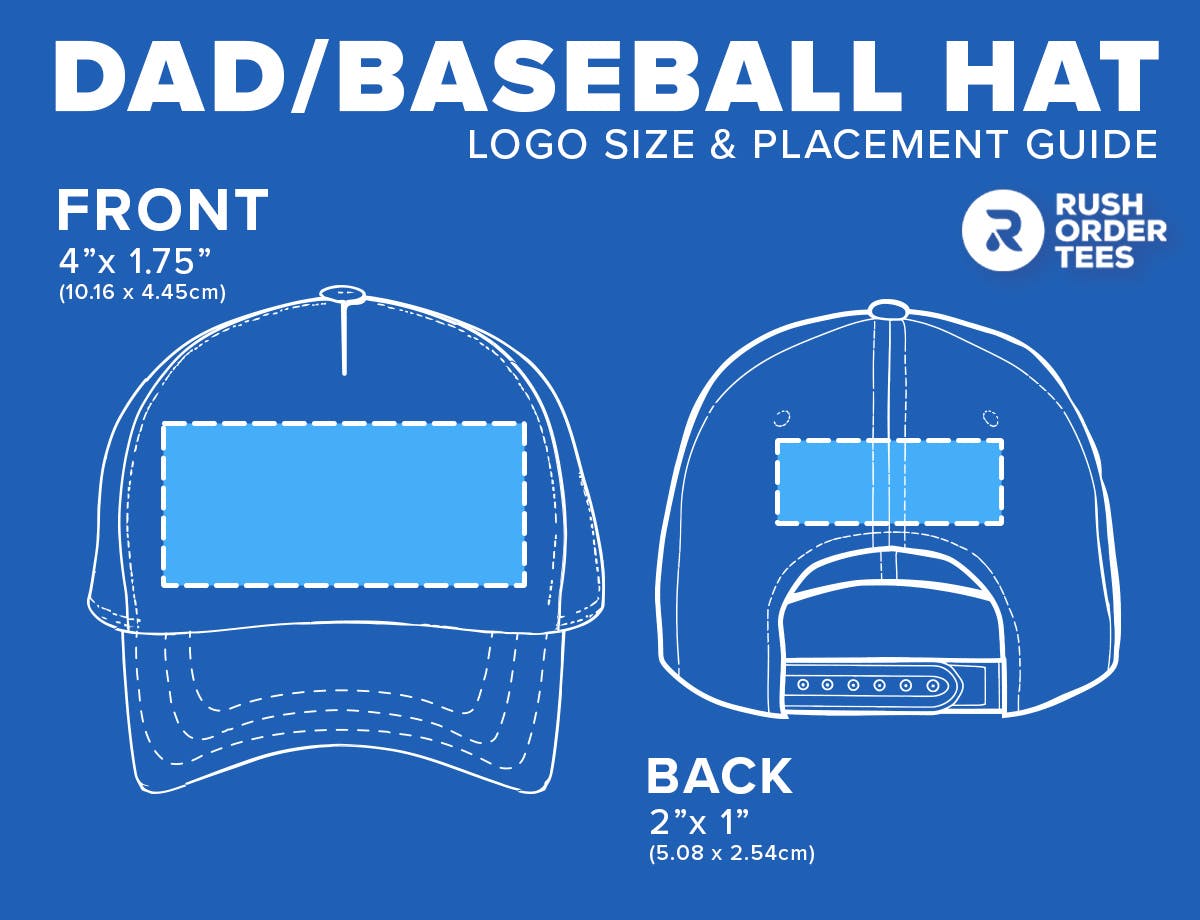 Hat Logo Size Placement Guide RushOrderTees