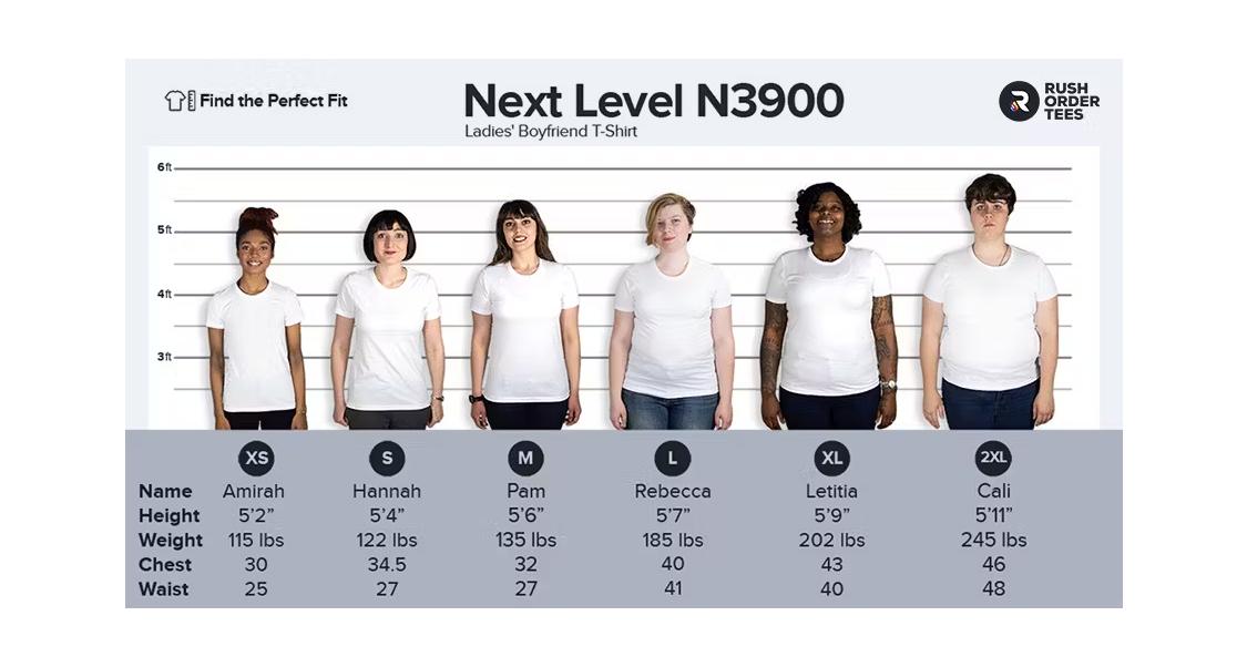 Models wearing different sizes of the same garment