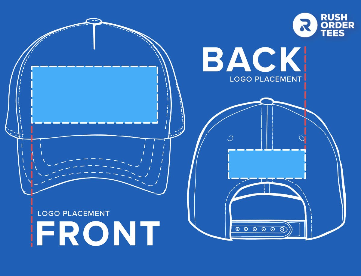 Hat Logo Size Placement Guide RushOrderTees