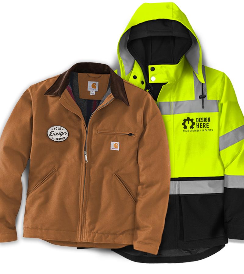 Contractor Jacket Back Logo Example Custom Contractor Shirts | Design Your Own Contractor Shirts