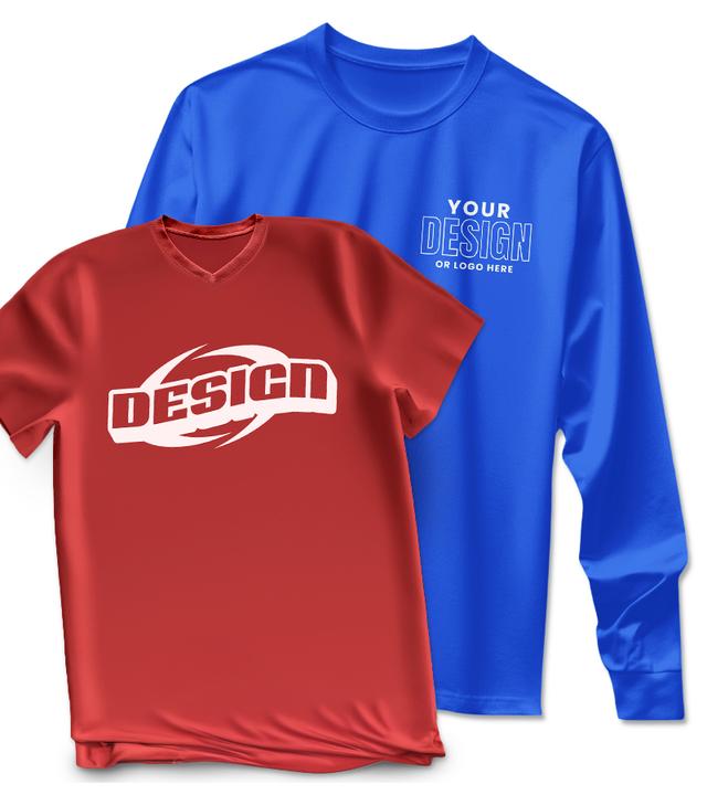 Blue t-shirt with custom design