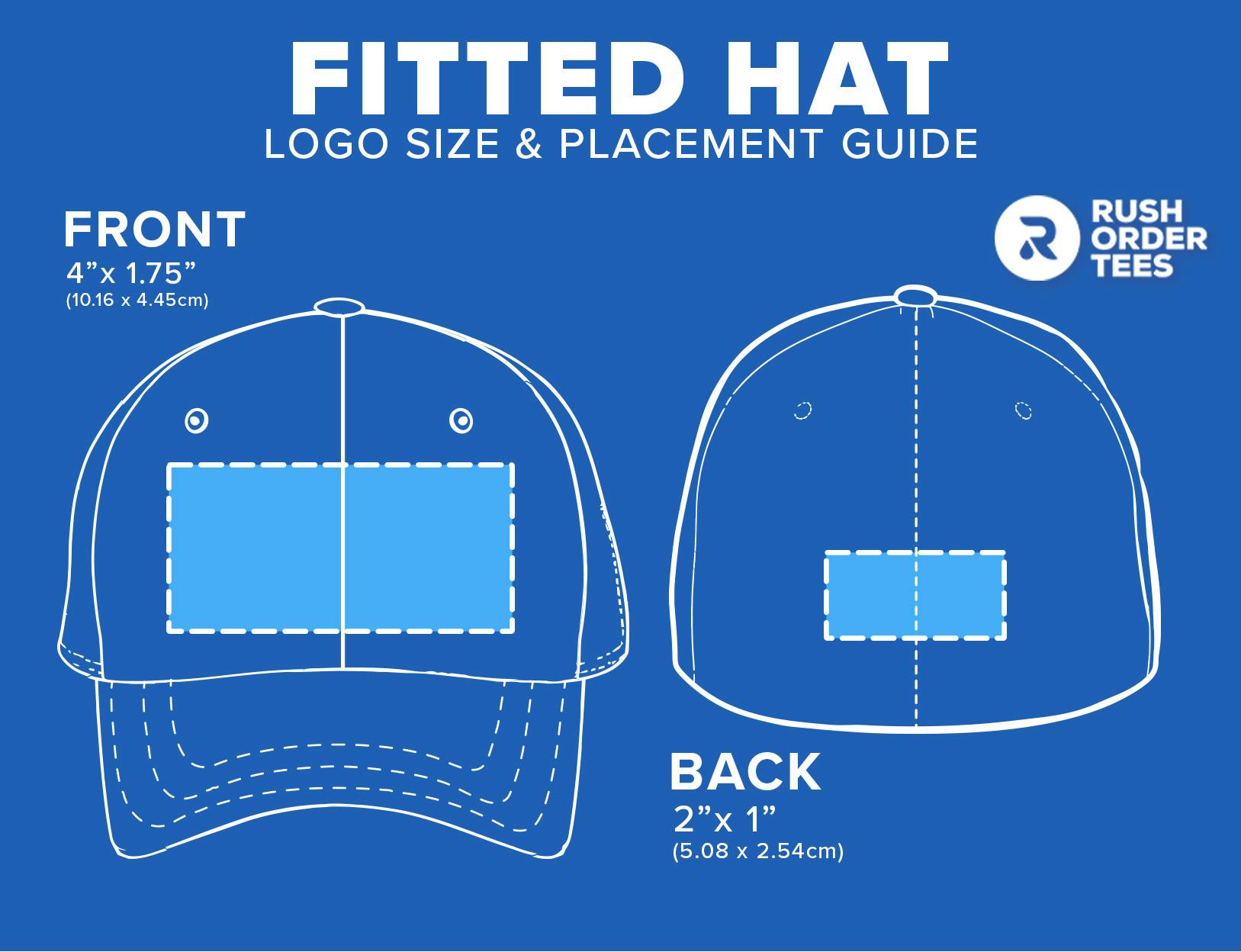 Hat Logo Size Placement Guide RushOrderTees