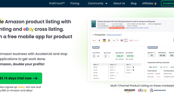 AccelerList — List Faster, Reprice Smarter, Sell on Amazon & eBay