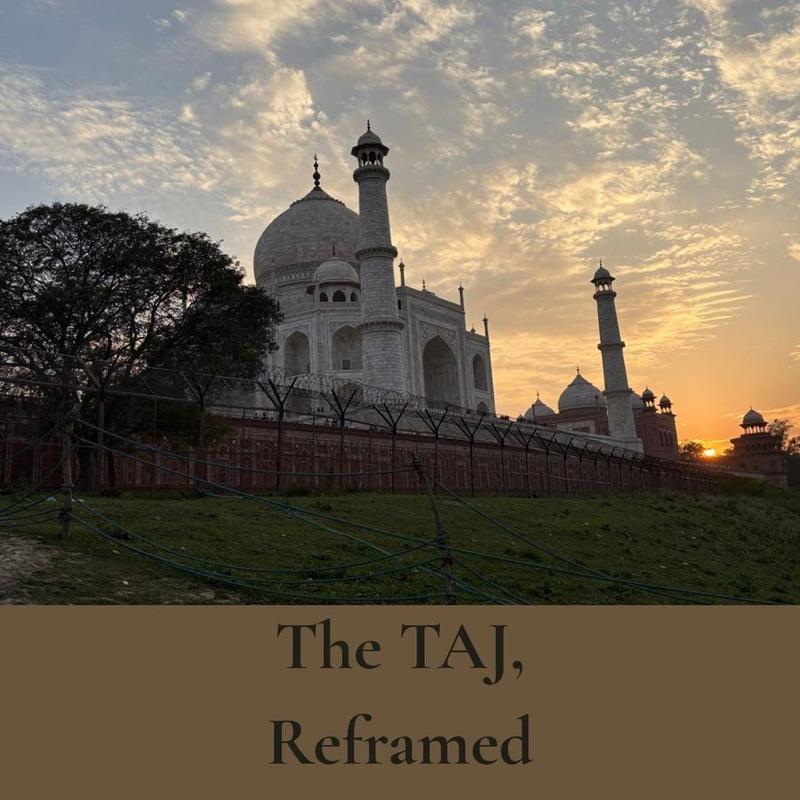 Das Taj Mahal in Agra im Licht des Sonnenaufgangs