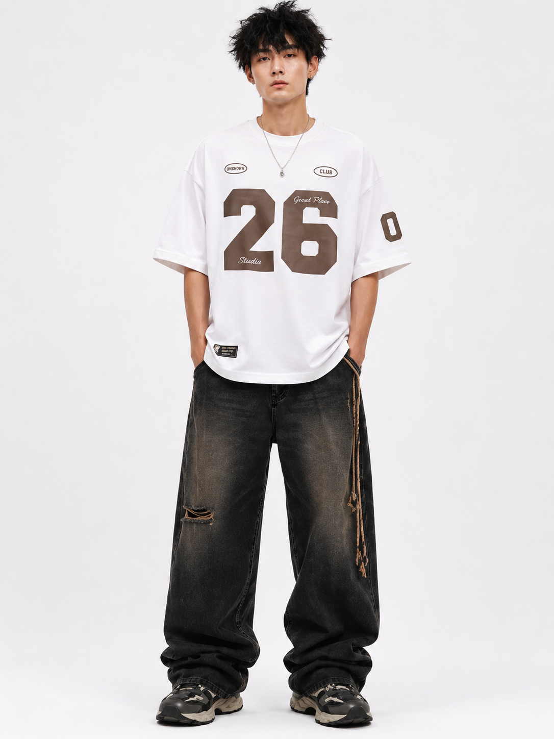 Club 26 Premium White Oversized T-Shirt