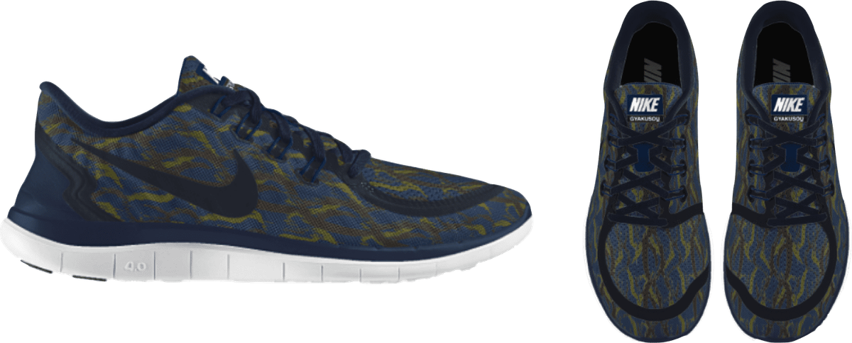 NIKE FREE RUNNING iD GYAKUSOU camo blue