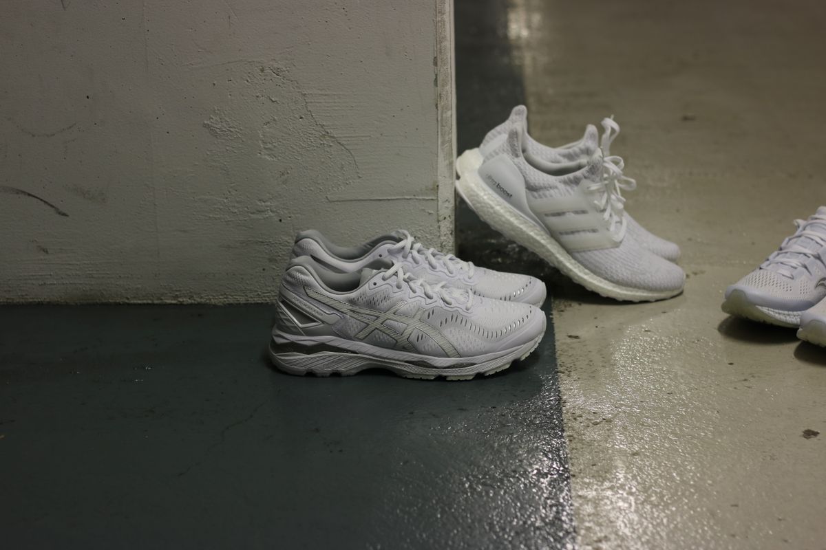 asics running gel kayano 23 ultra boost 3.0 saucony freedom iso triple white