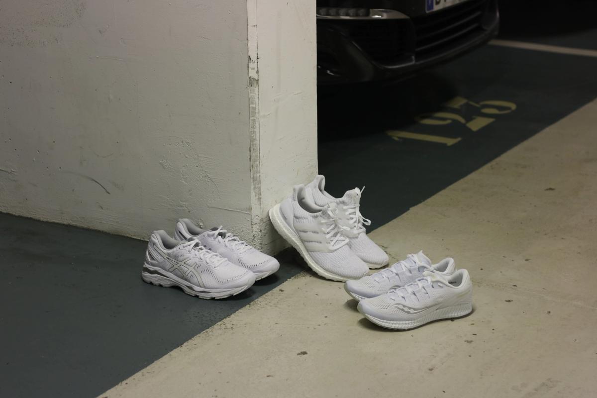 asics running gel kayano 23 ultra boost 3.0 saucony freedom iso triple white