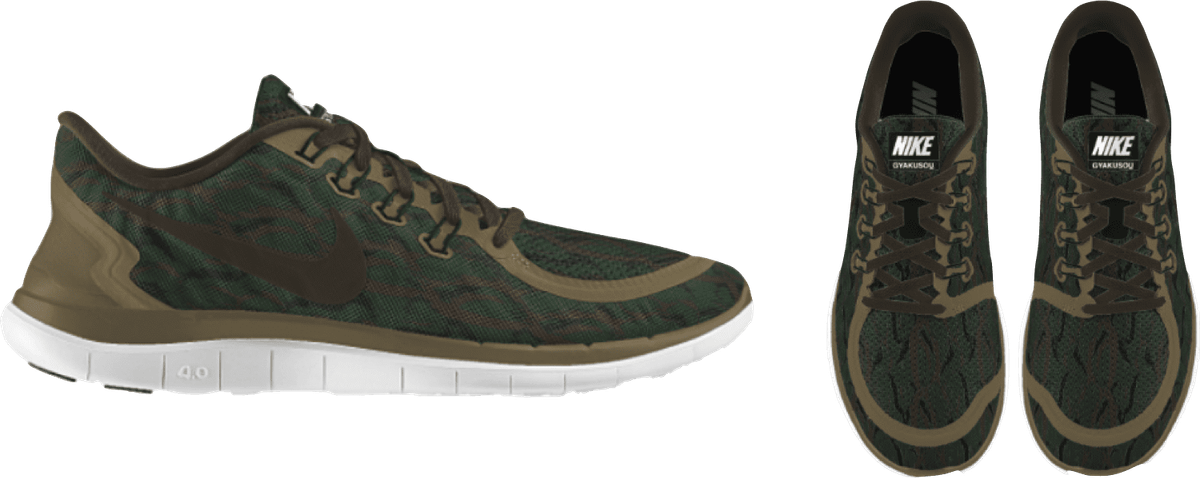 NIKE FREE RUNNING iD GYAKUSOU camogreen2