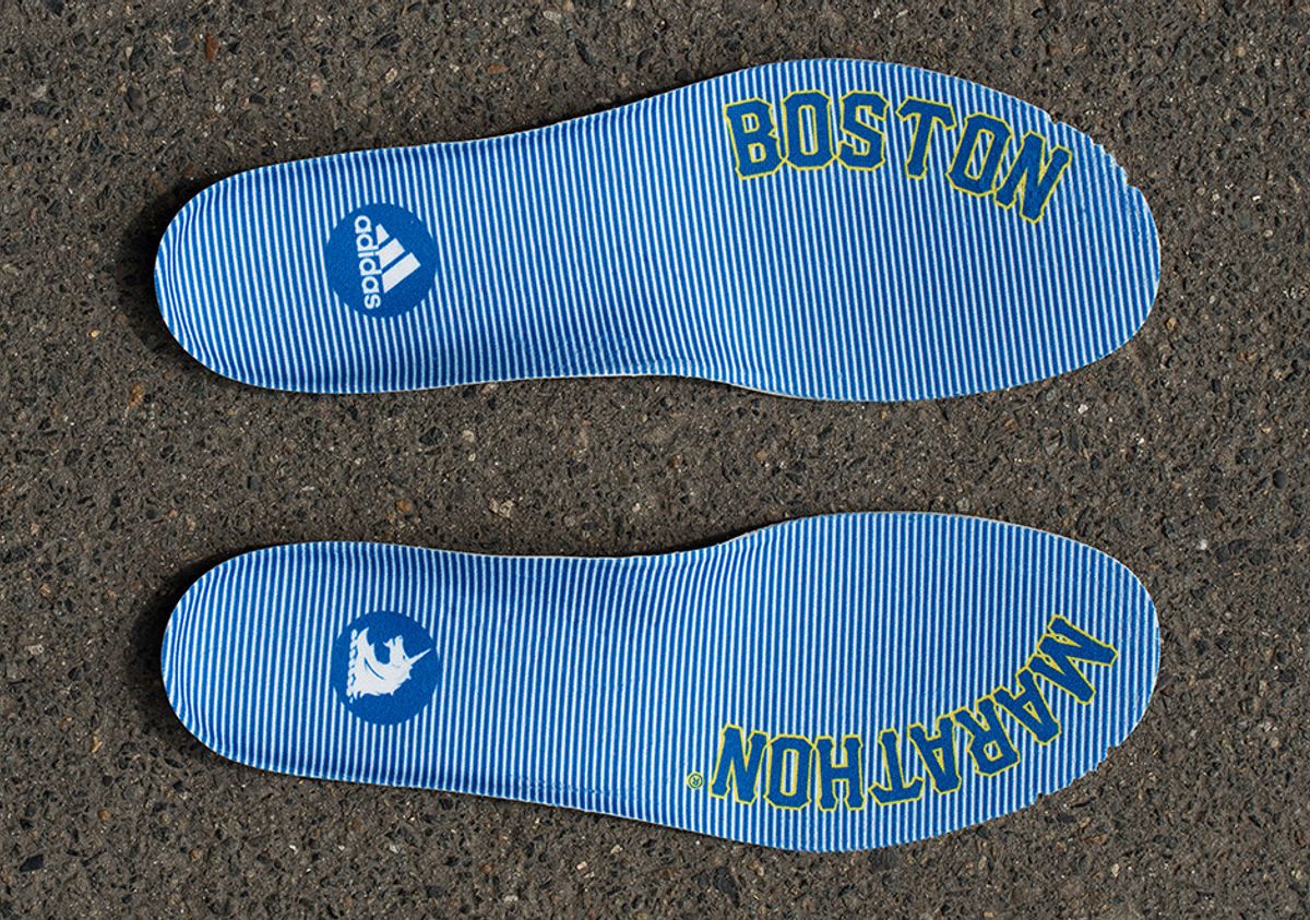 adidas adizero adios boost 3 boston marathon 2017 Adidas Adios Boston 2017   B.A.A.’s  blue and yellow.