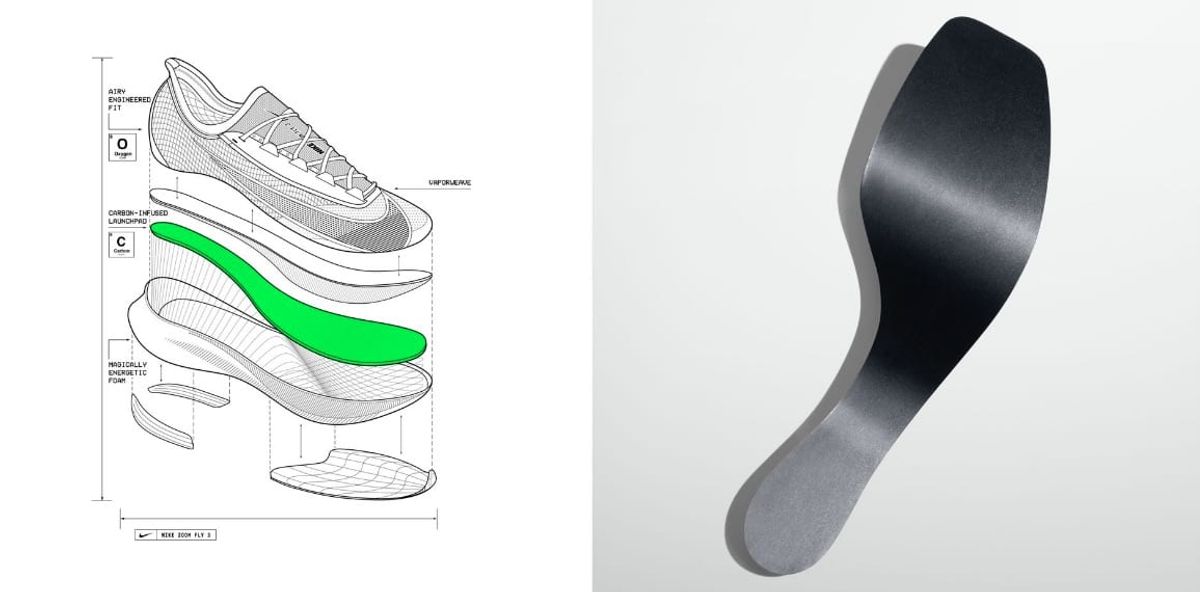 Ceci n'est pas une spatule pour faire des crêpes mais la plaque carbone de la Zoom Fly 3.