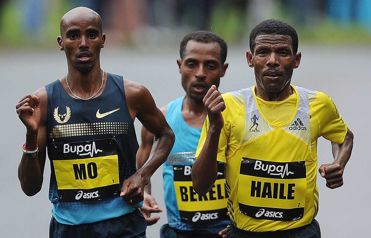 Mo FARAH Haile Gebrselassie and Bekele