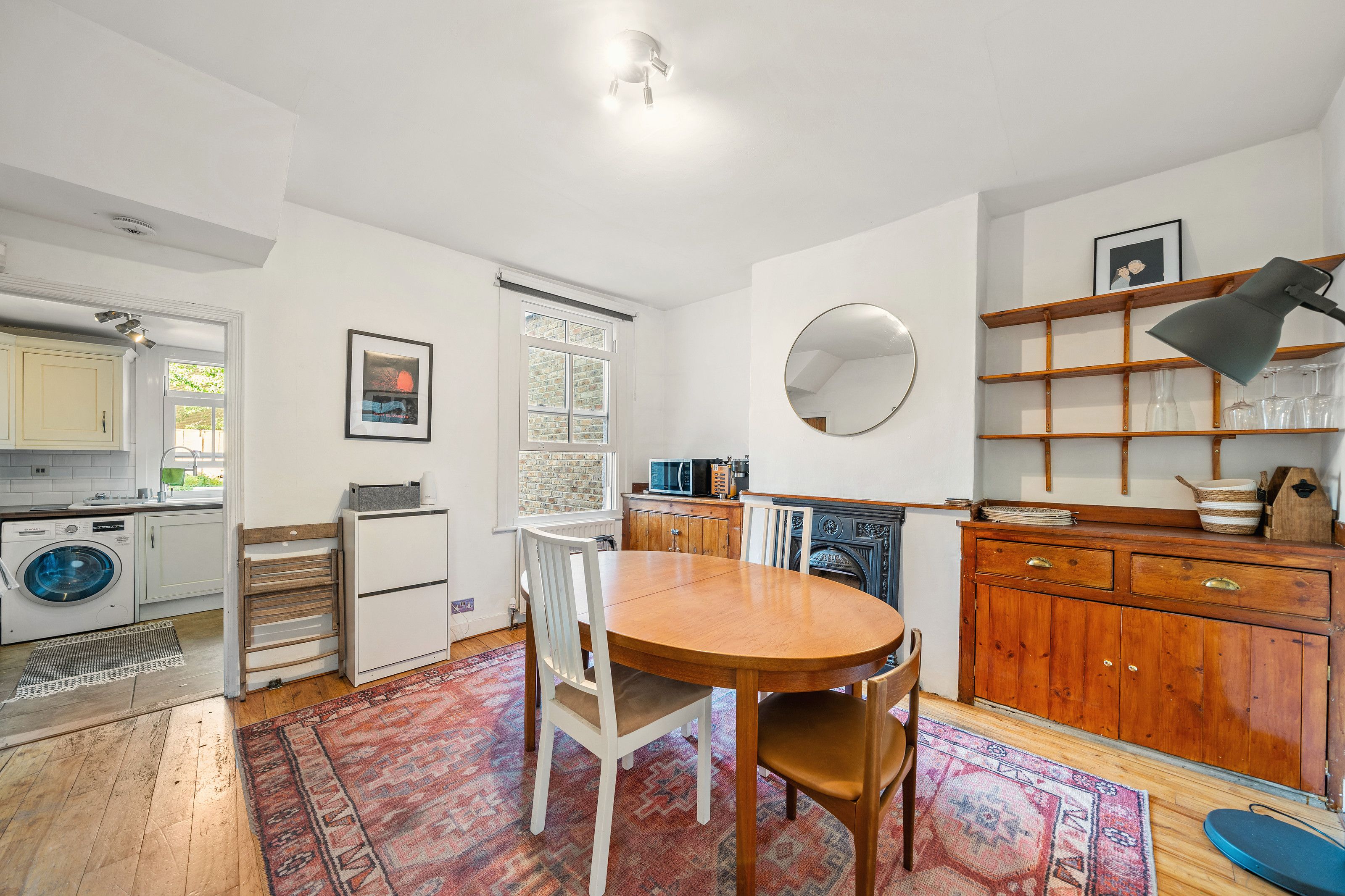 The dining room before the work, looking through to the original kitchen at the back