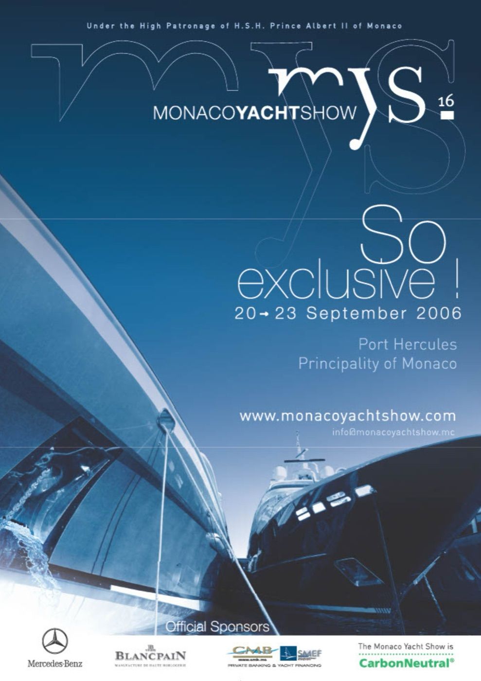 Official poster of the 2006 Monaco Yacht Show