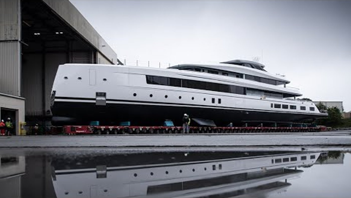 Still from the Lürssen film on the 82 metre yacht HAVEN, as published on the Lürssen YouTube channel