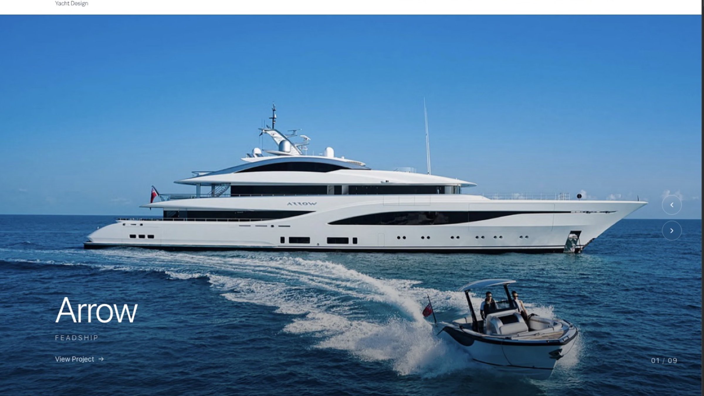 The H2 Yacht Design website, home page