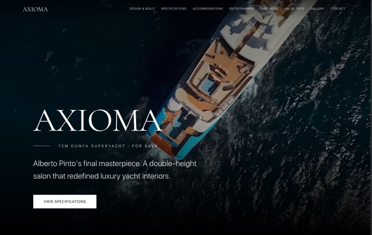 The Axioma website, home page