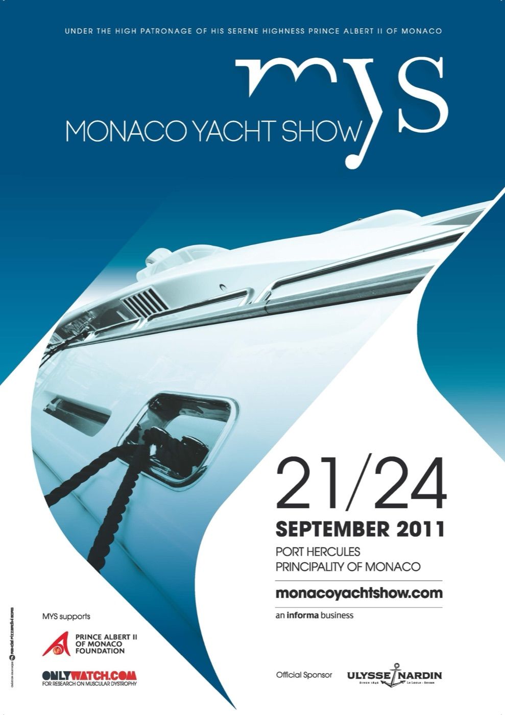 Official poster of the 2011 Monaco Yacht Show