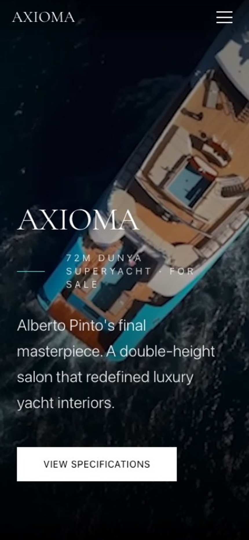 The Axioma website on a phone