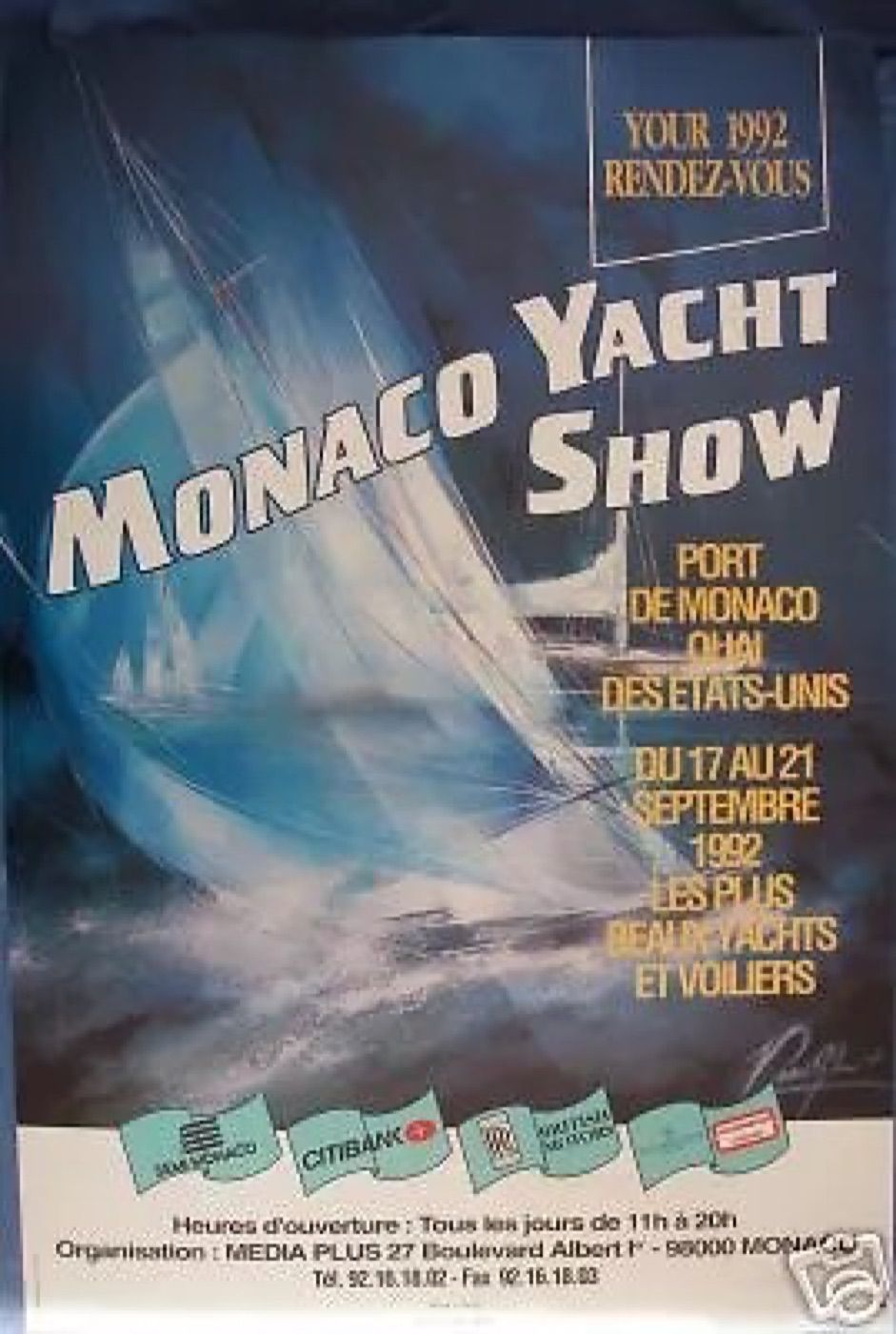 Official poster of the 1992 Monaco Yacht Show