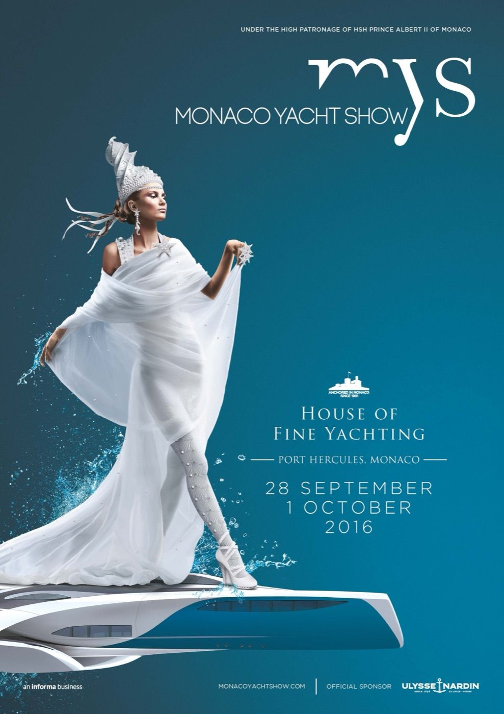 Official poster of the 2016 Monaco Yacht Show