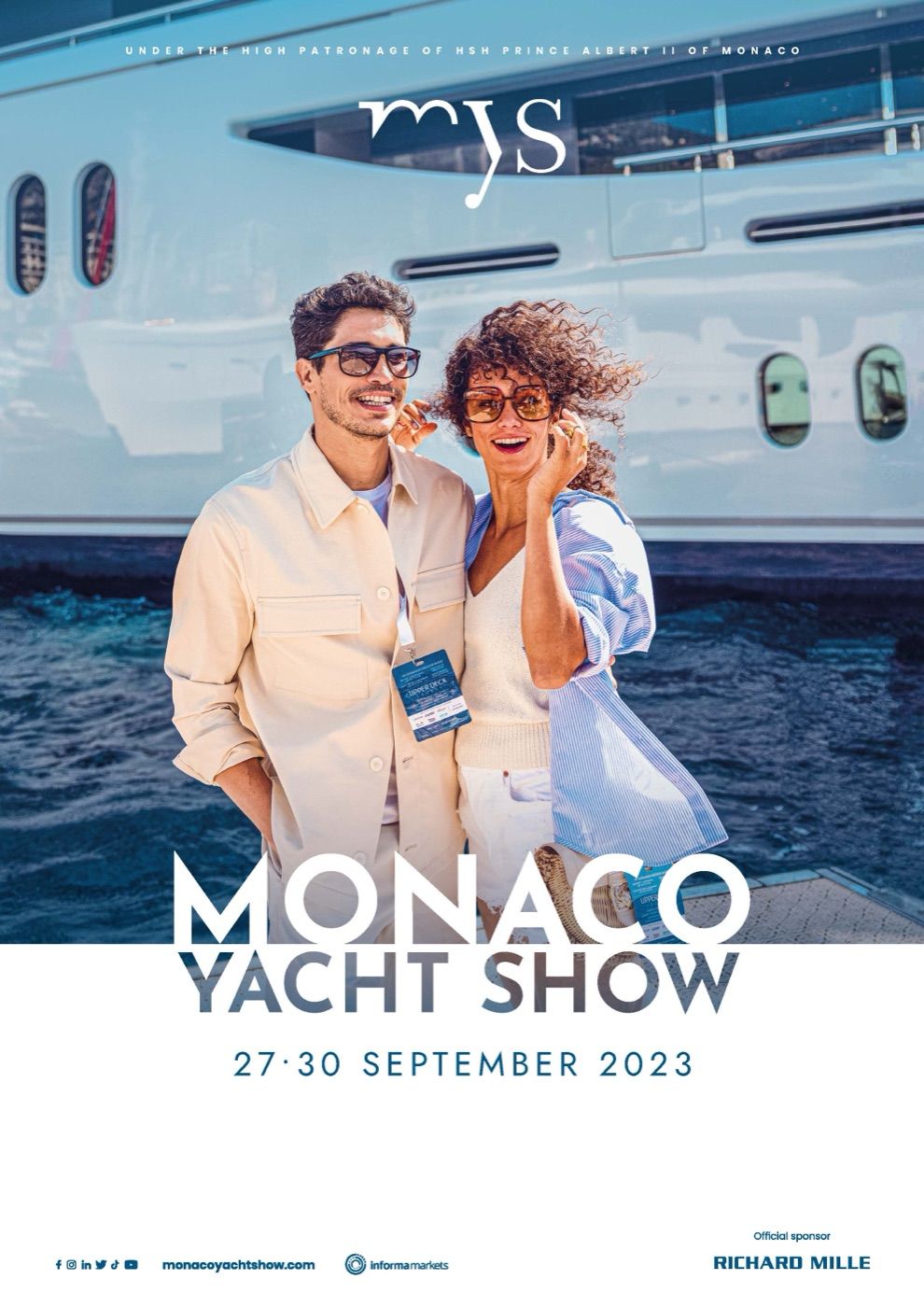 Official poster of the 2023 Monaco Yacht Show