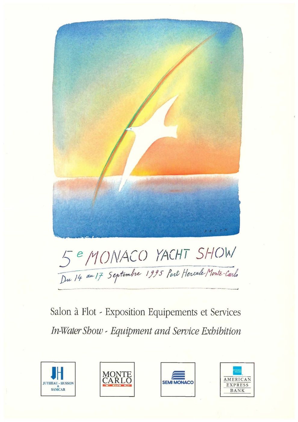 Official poster of the 1995 Monaco Yacht Show