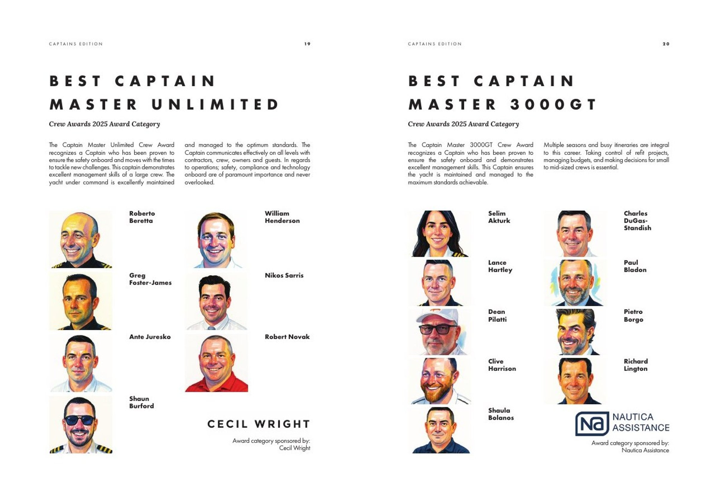 Spread: the ACREW Awards and Best Captain categories