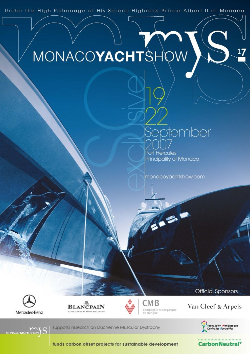Official poster of the 2007 Monaco Yacht Show