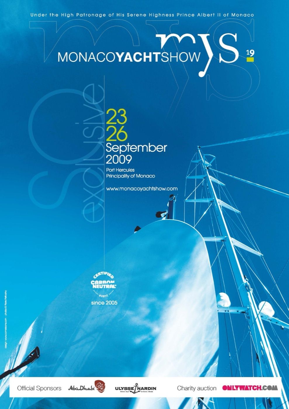 Official poster of the 2009 Monaco Yacht Show