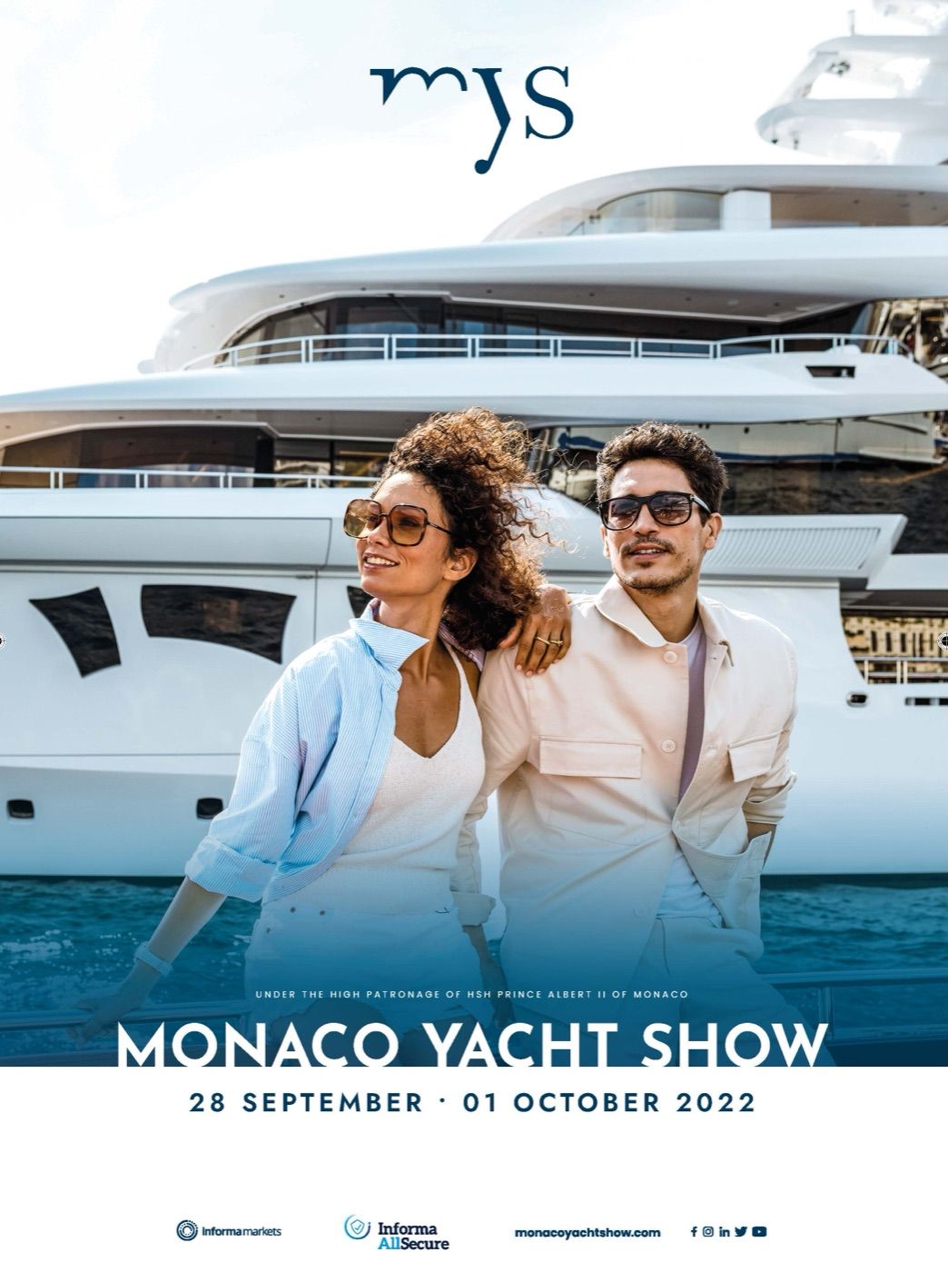Official poster of the 2022 Monaco Yacht Show