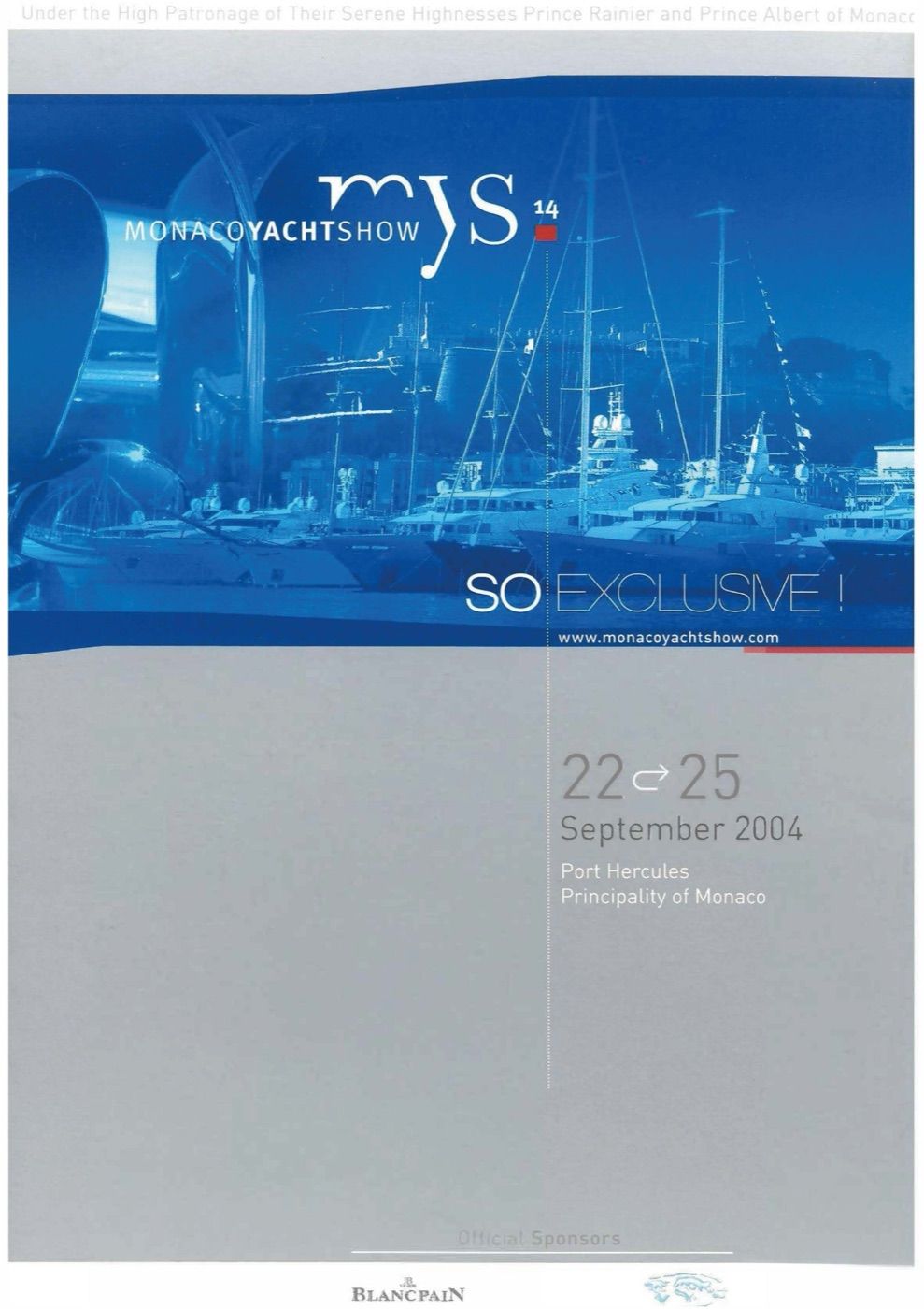Official poster of the 2004 Monaco Yacht Show