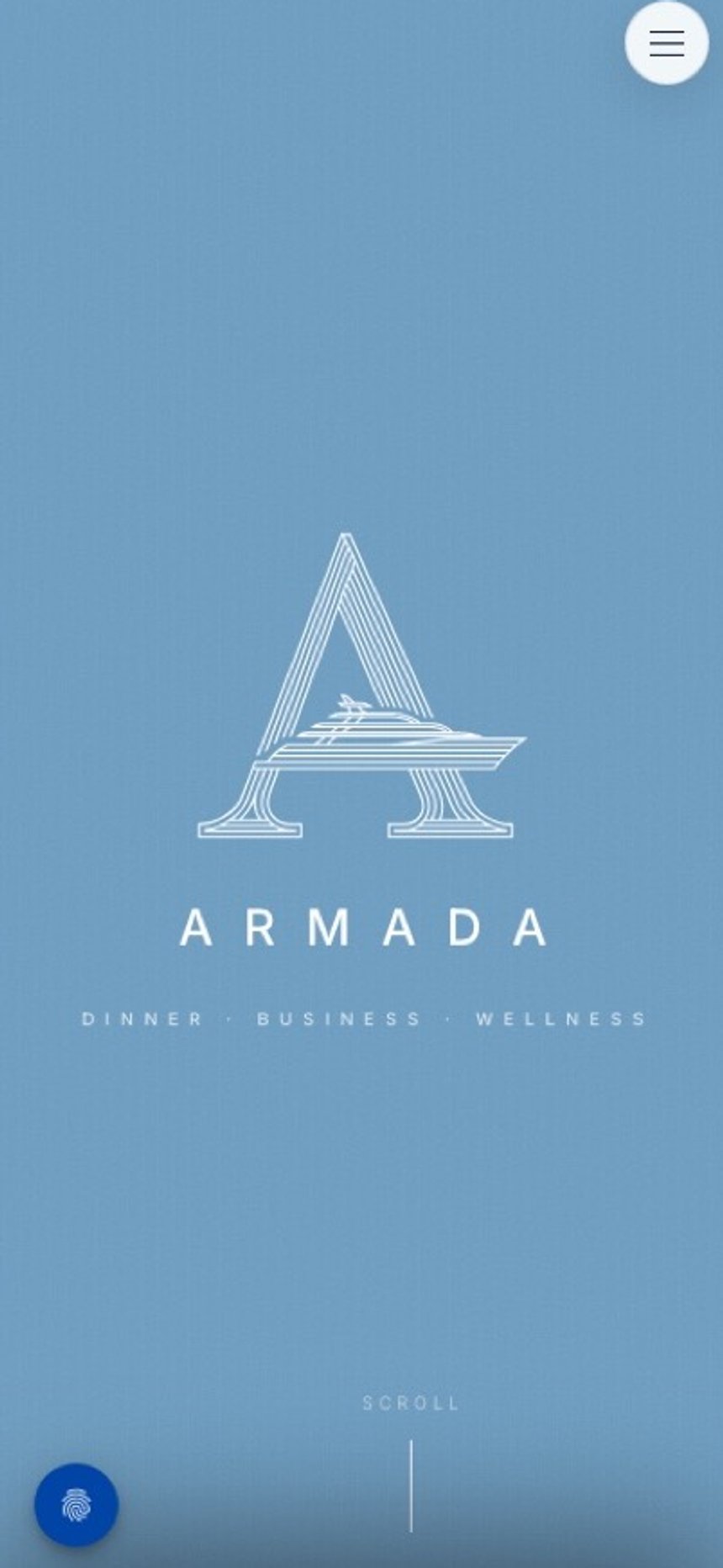 The Armada website on a phone