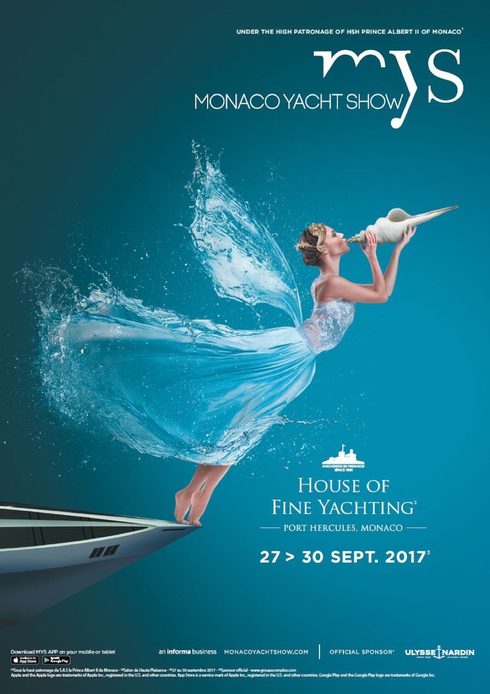 Official poster of the 2017 Monaco Yacht Show