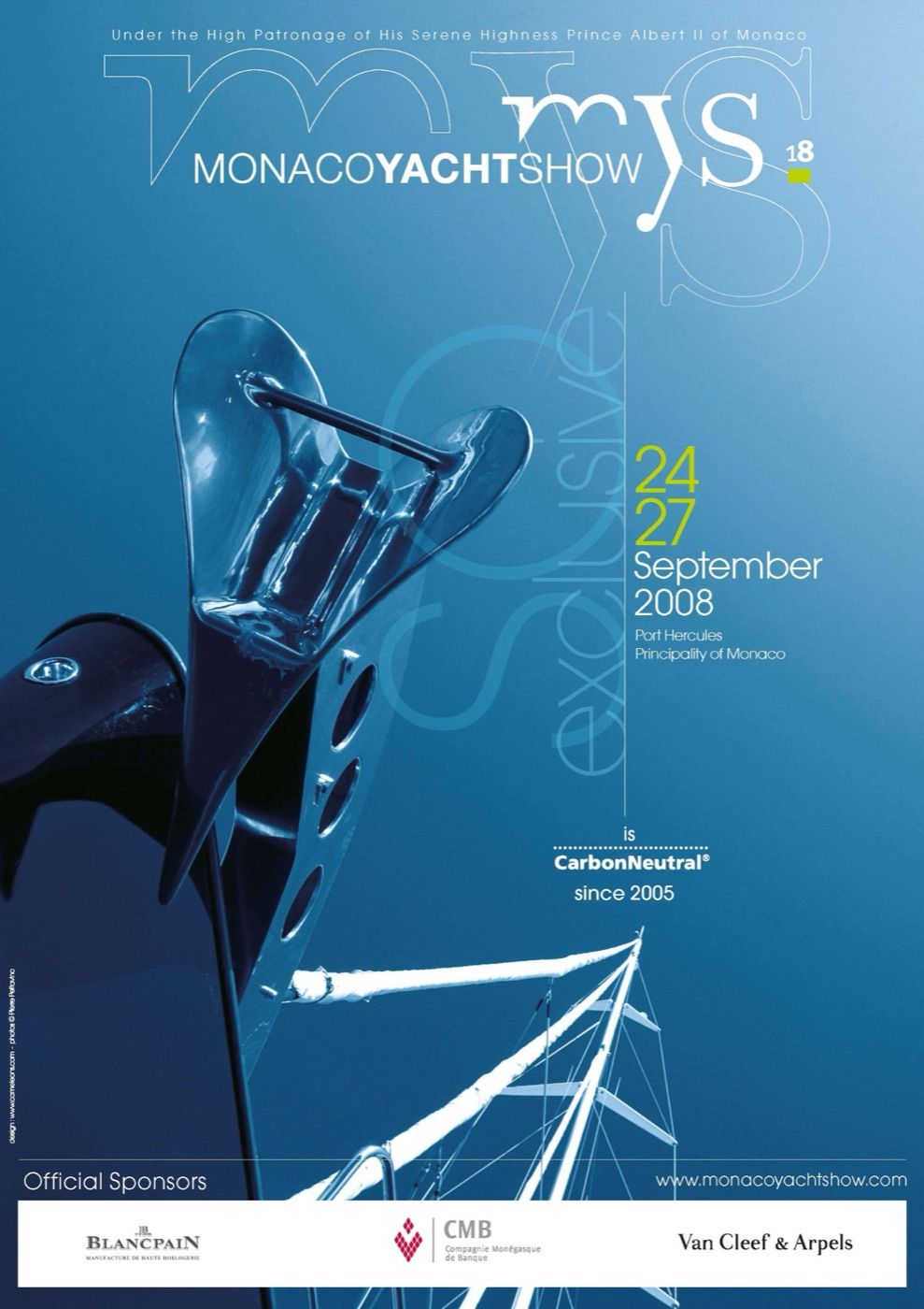 Official poster of the 2008 Monaco Yacht Show