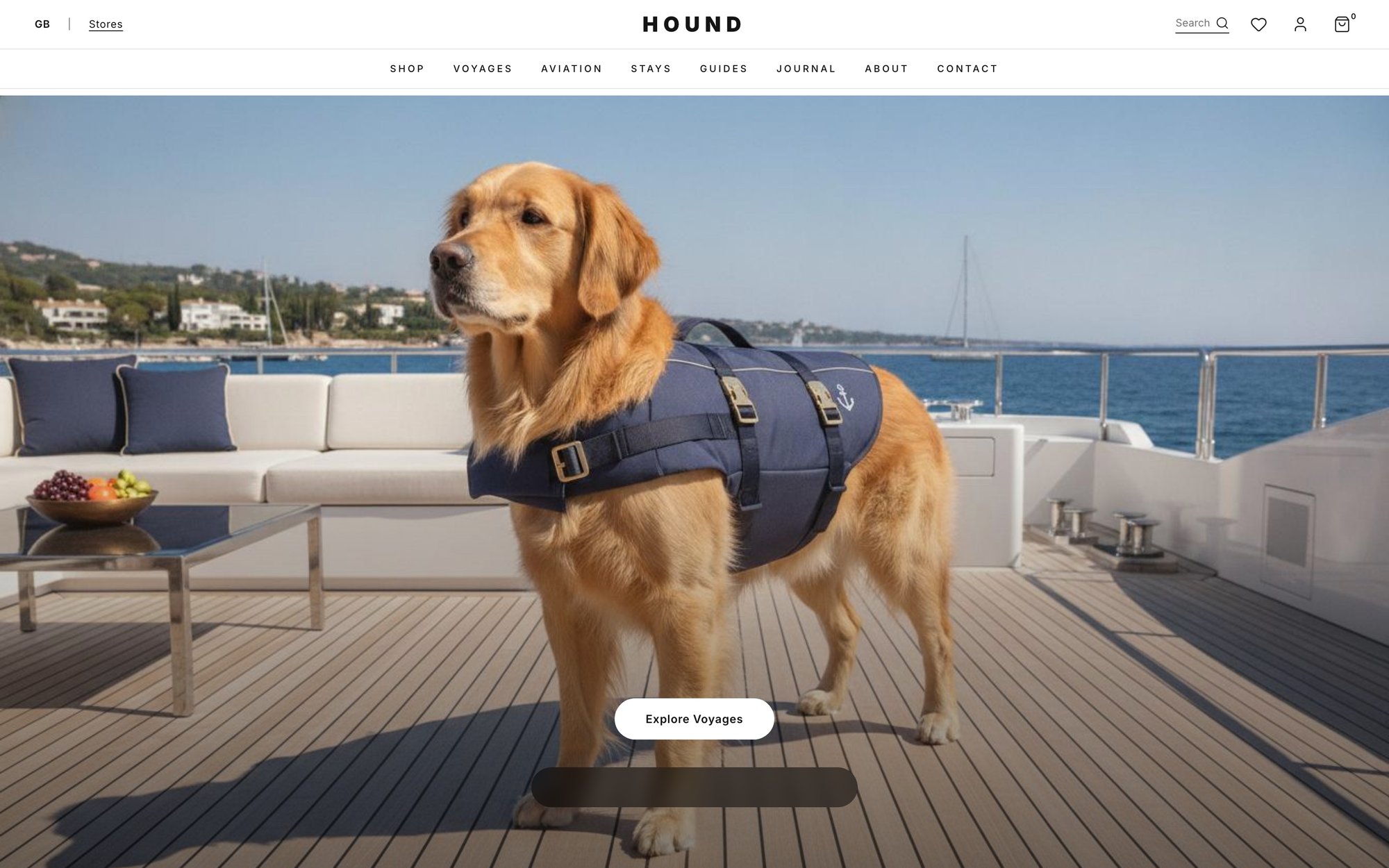 The Hound website, home page