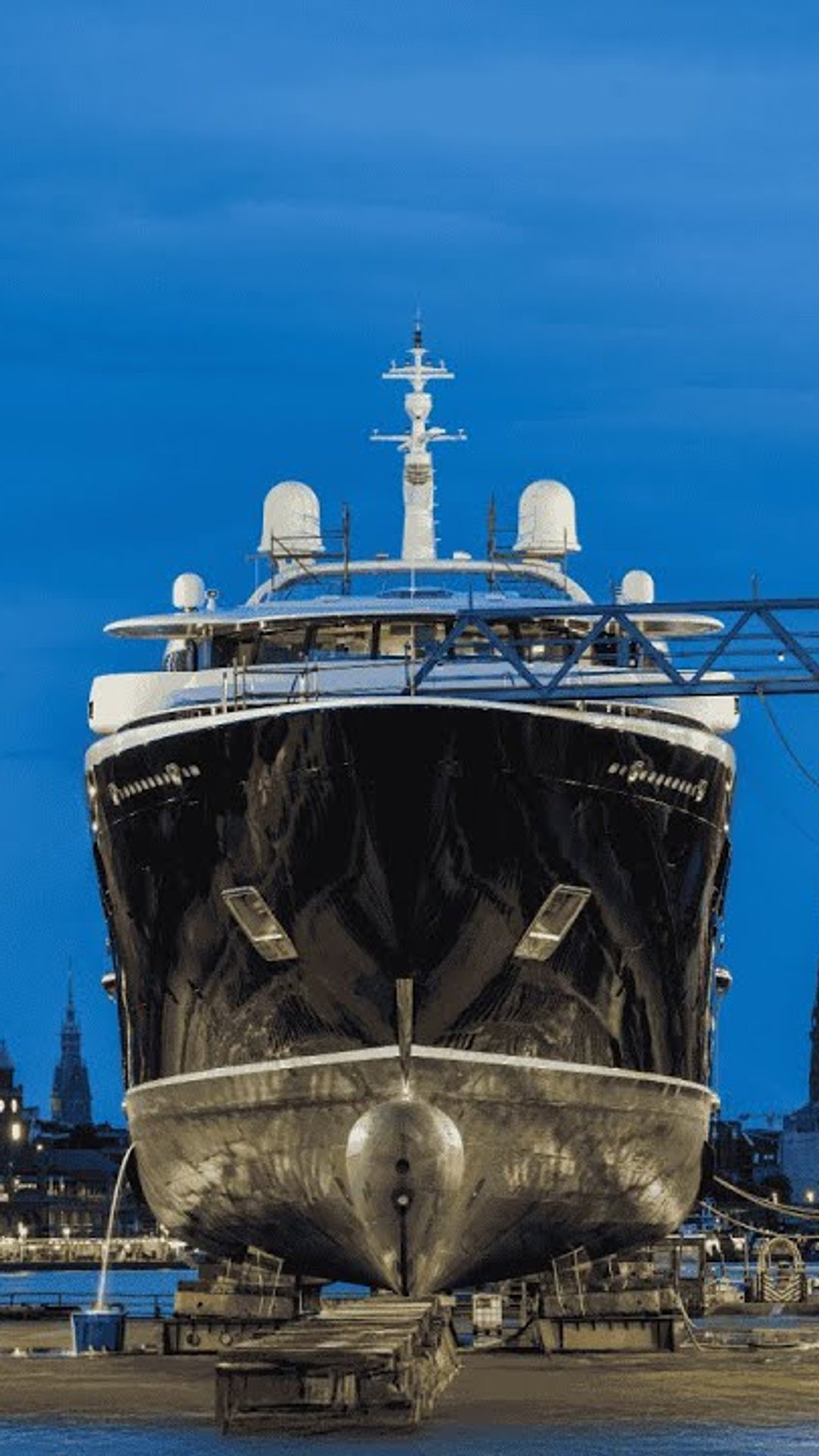Still from the Lürssen Yacht Refit and Services film, as published on the Lürssen YouTube channel