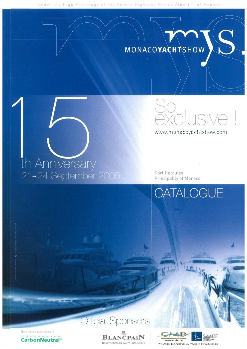 Official poster of the 2005 Monaco Yacht Show
