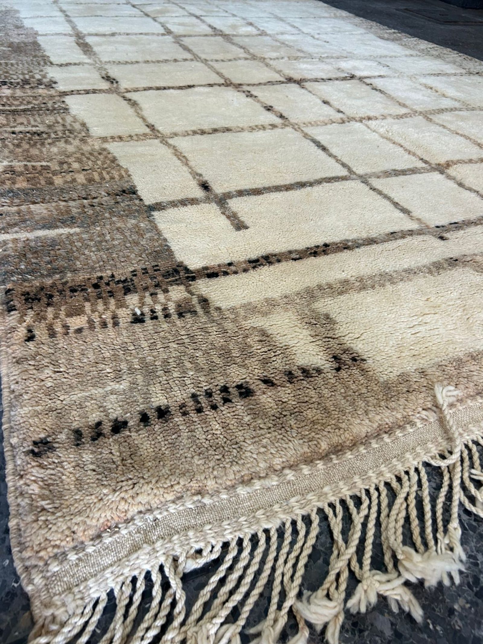 The Earth Grid — Handwoven Moroccan Berber Wool Rug — view 3