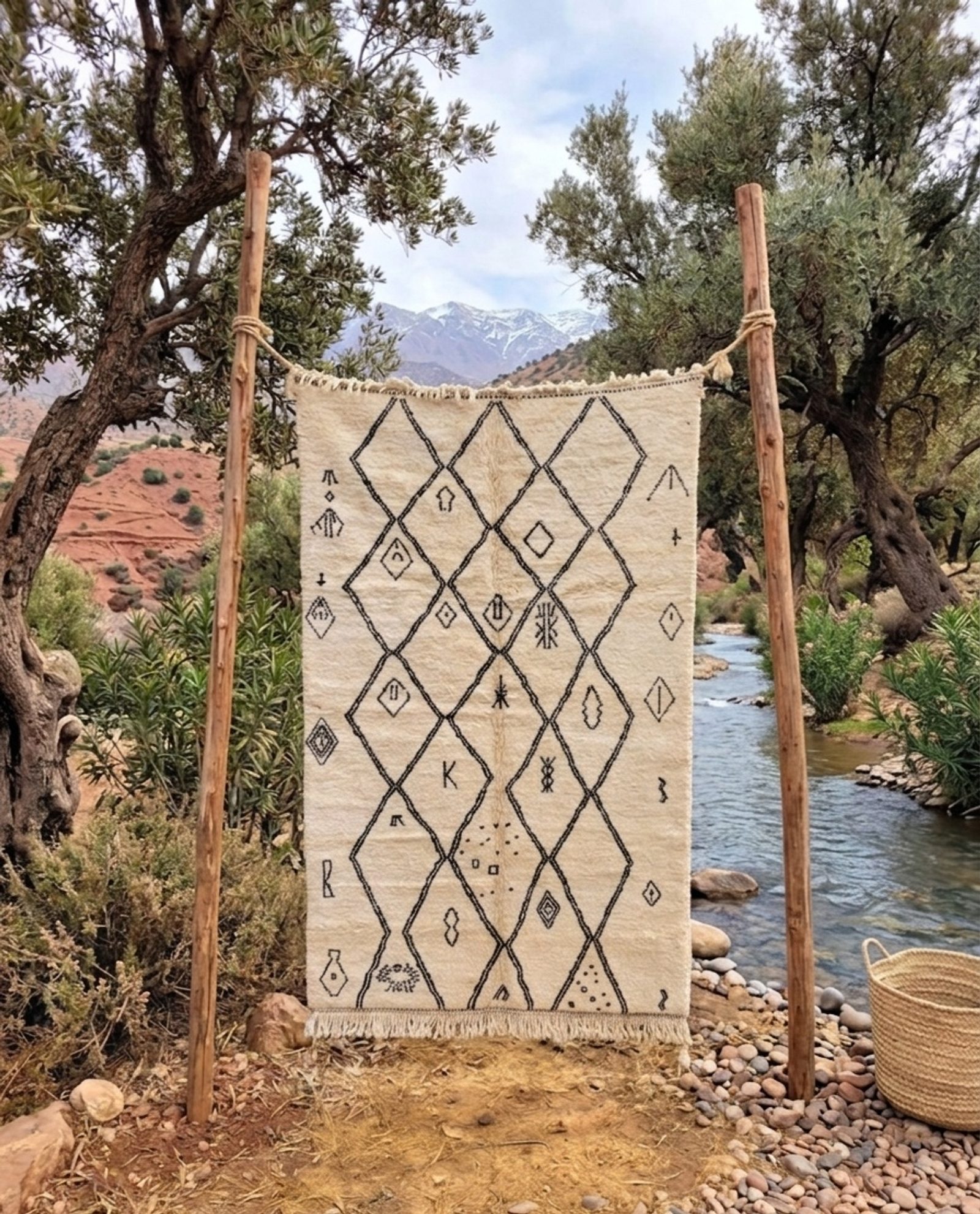 The Modern Nomad — Handwoven Beni Mrirt Rug — view 4