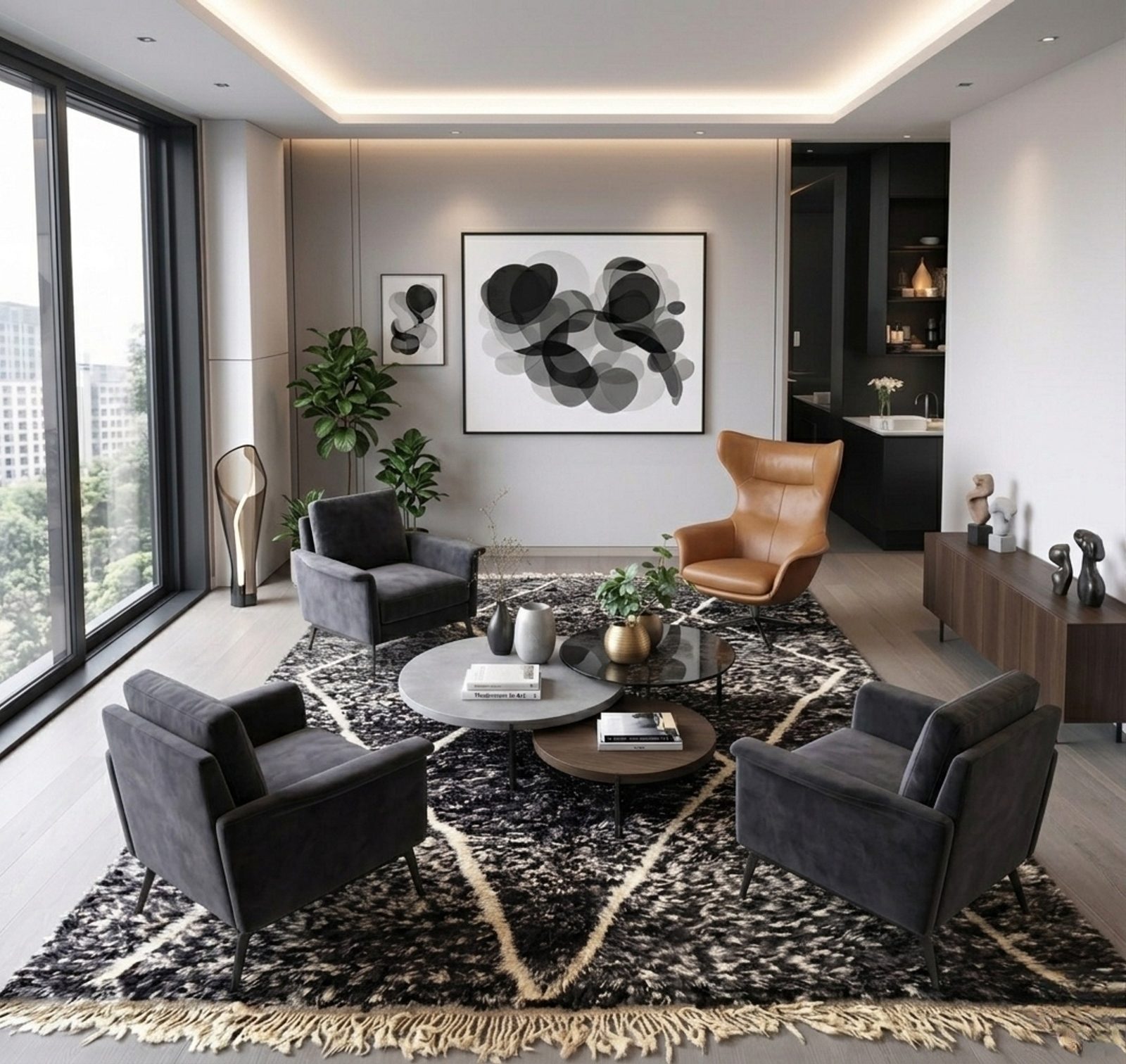 The Dark Atlas — Authentic Beni Ouarain Rug — view 2