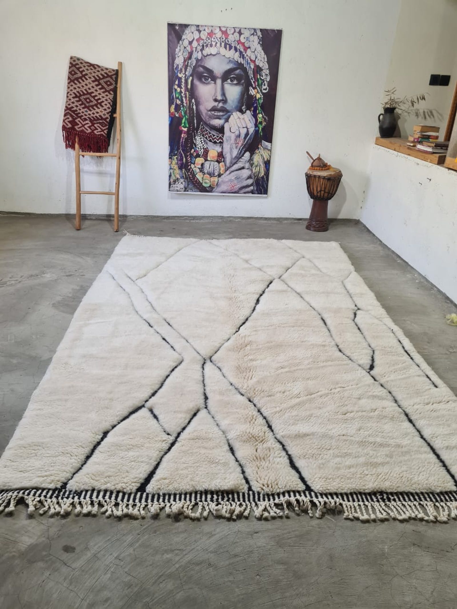 The Atlas River — Authentic Beni Mrirt Rug — view 2